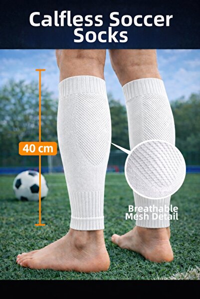 Tayzon Soleless Football Socks Konç Socks Mesh Air-Permeable Football Socks A...