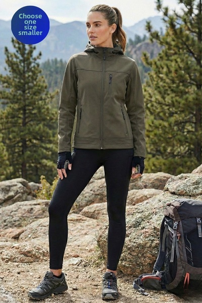 GENIUS STORE Women's Softshell Coat with Fleece Inside, Water and Wind Resist...