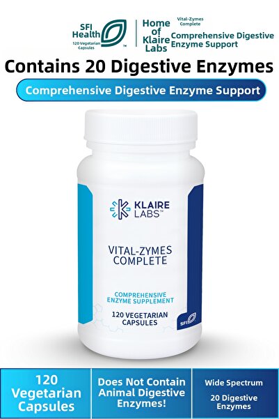 SFI HEALTH Vital-Zymes Complete – Digestive Enzymes - 120 Vegetarian Capsules