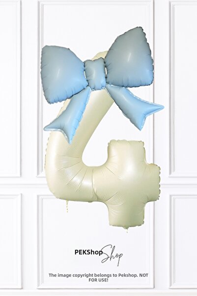 PEKSHOP مجموعة بالونات عيد الميلاد باللون الأزرق مع بالونات على شكل فيونكة لع...