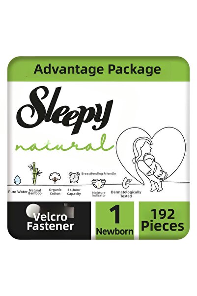 Sleepy Natural Advantageous Package Baby Diapers Size 1 Newborn 192 Pieces