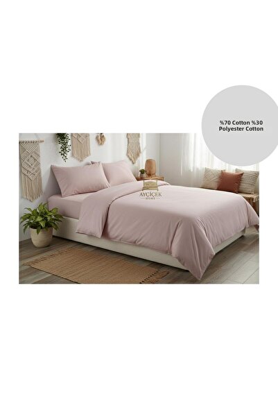 ayçiçek home Single Bedding Set 100/200 Non-Elastic Bed Sheet 140/210 Quilt S...