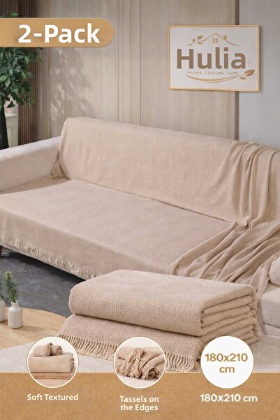 Altıntaş soft طقم غطاء كنبة مكون من قطعتين 100% قطن مقاوم للبقع ومضاد للانزلا...