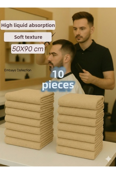embays collection منشفة قطنية مقاس 50x90 سم (10 قطع)، منشفة حلاقين، منشفة صال...