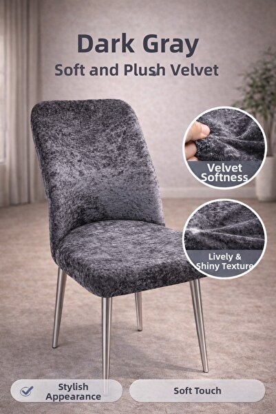 coverbox Velvet Large Oval Chair Cover |   Lycra, Washable, Stretchable and E...
