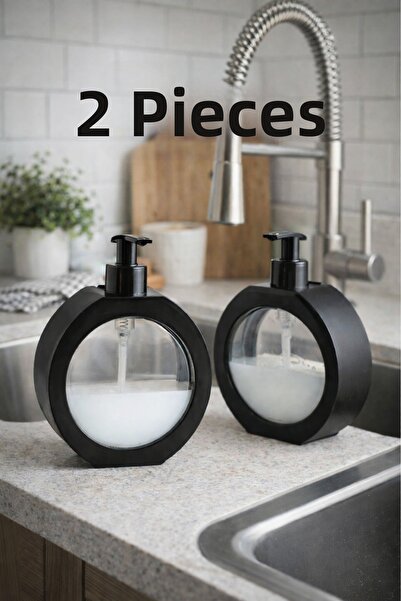 Becklume Μοντέρνος διπλός διανομέας υγρού σαπουνιού σε μαύρο χρώμα |   Δοχείο...