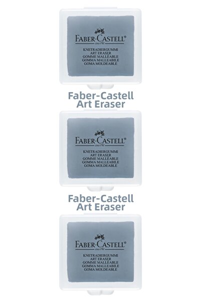 Faber Castell Set of 3, Dough Eraser, Art Eraser, Dustless Erasing, Plastic B...