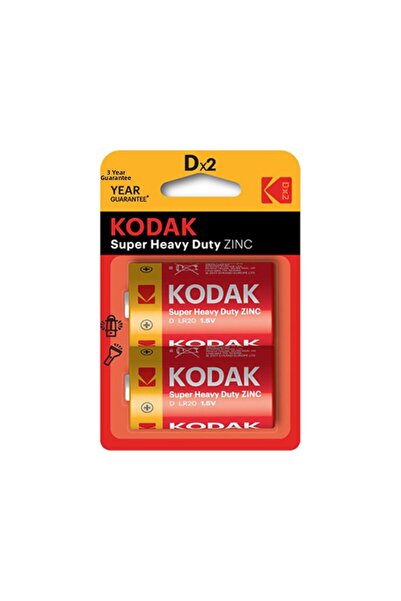 Kodak Blisterli Çinko Karbon Büyük Pil 2'Li Paket
