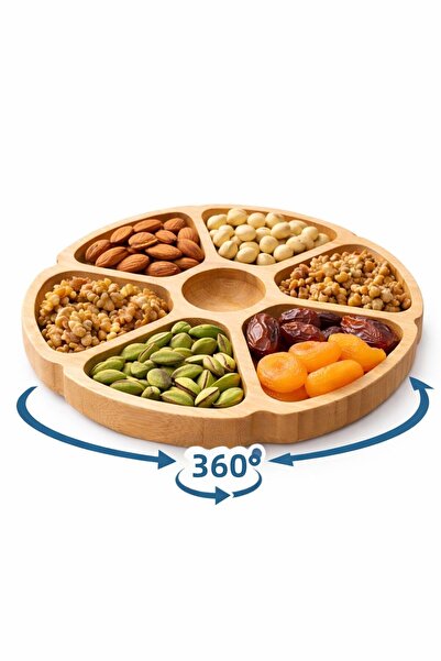 Bambum Pincho Mini Divided Rotating Snack Bowl Presentation Plate Service