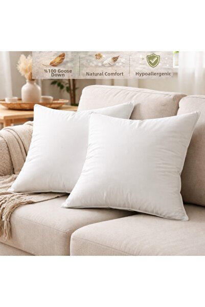 CESSTORE حشوة داخلية لوسادة السرير من ريش الإوز فائقة النعومة - مصنوعة يدويًا...