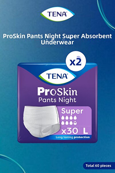 TENA سراويل بروسكين الليلية فائقة الامتصاص لليلة خاصة، 7.5 قطرة، مقاس L - عبو...