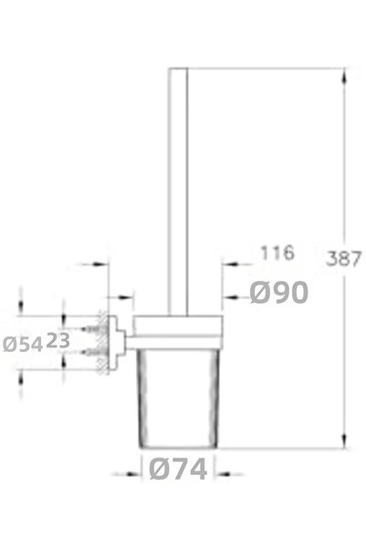 Nacario Nrcrioshop Root A44811 Wall-Mounted Toilet Brush Holder, Chrome 1201248