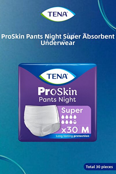 TENA سراويل بروسكين الليلية فائقة الامتصاص لليلة خاصة 7.5 قطرة مقاس M - عبوة ...