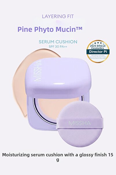 Missha Shiny Finish Layering Fit Pine Phyto Mucin Serum Cushion Spf30 Pa++ (C...