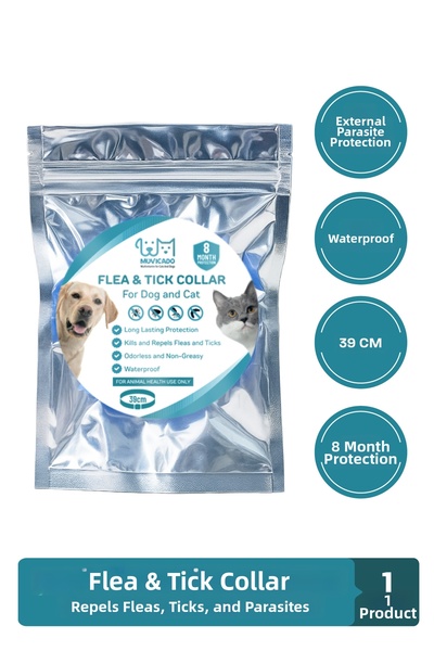 muvicado Cat Dog External Anti-Parasite Flea Tick Prevention Collar Flea Coll...