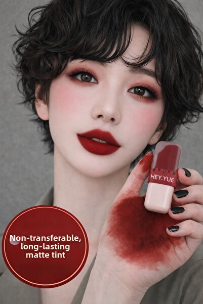 Kozmetik Hey.Yue 02 Smudge-Proof All-Day Lasting Matte Lip Tint - Intense Col...