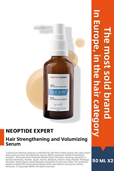 Ducray نيوبتيد إكسبرت سيروم تقوية وتكثيف الشعر 50 مل × 2