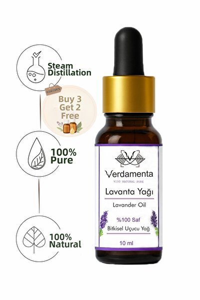 verdamenta 10 مل زيت اللافندر النقي والطبيعي 100% - زيت عطري عشبي للنوم والتو...