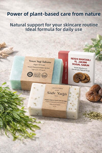 Elif Mira Botanical Essence 3-Piece Natural Soap Set Special Herbal Series