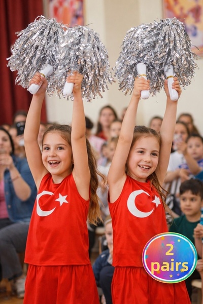 TOYFEST Ponpon Metallic Shiny Silver Cheerleading Pompom with Stick Durable L...