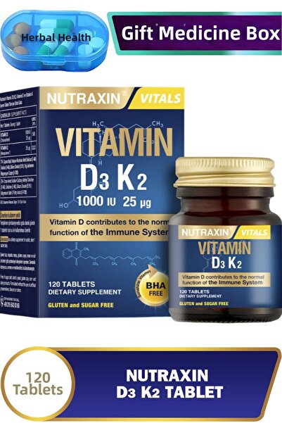 Nutraxin D3K2 120 Tablets