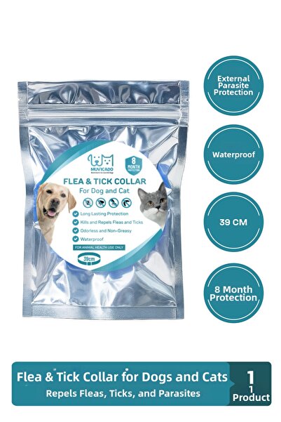 muvicado Cat Dog External Anti-Parasite Flea Tick Prevention Collar Flea Coll...