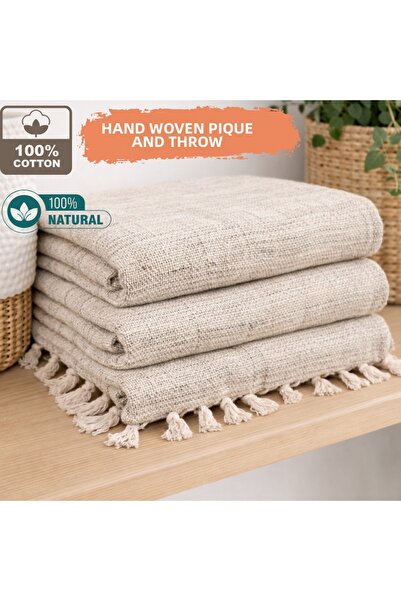 CESSTORE متجر سي إي إس، غطاء سرير مزدوج مصنوع يدويًا من القطن بنسبة 100%، نسي...