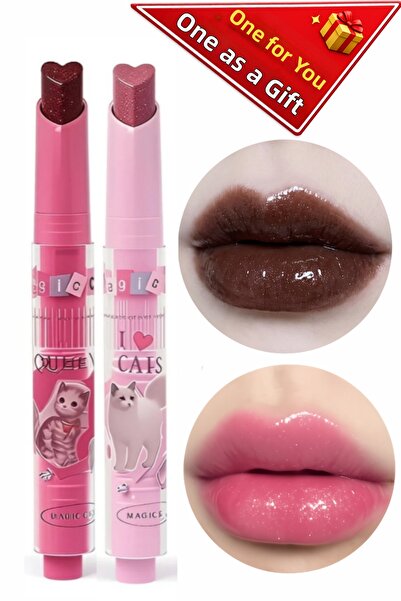 magic casa مجموعة أحمر الشفاه على شكل قلب - مظهر لامع وبراق