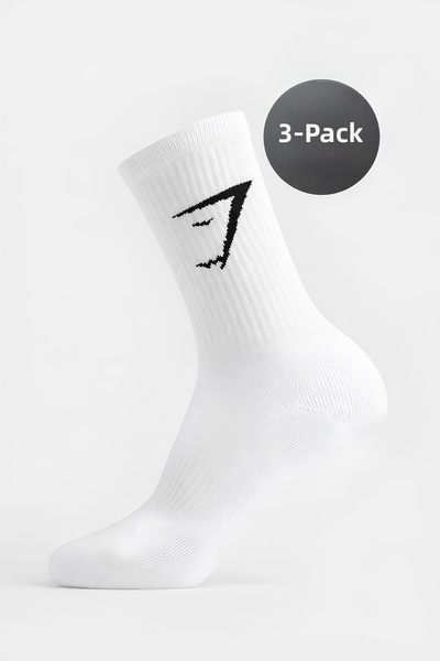 Stylovi Șosete Shark 1 pereche - șosete sport albe ultra confortabile