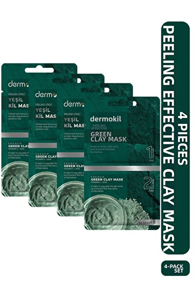 Dermokil Peeling Effective Green Clay Mask Set of 4