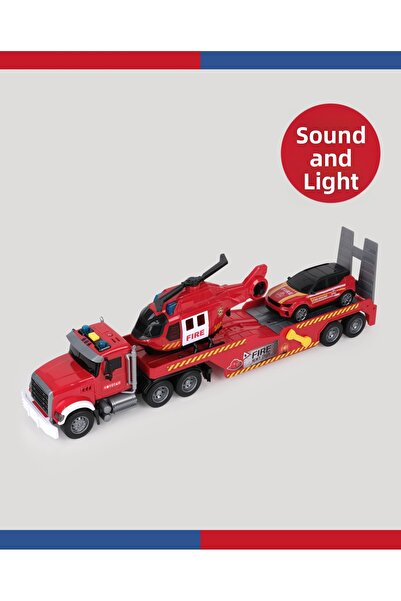 LETS BE CHILD شاحنة إطفاء كبيرة مع الصوت والضوء