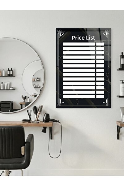 Akıllı Kağıt Listă de prețuri adezivă pentru salon de coafură (Model- 22)