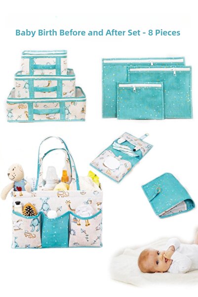 PONÇİK BEBEK Baby Maternity Bag Very Useful Organizer Set 8 Pieces