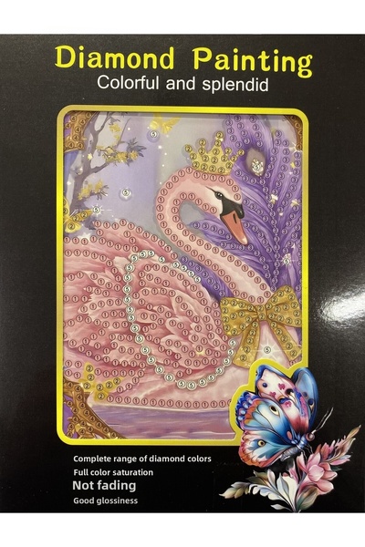 EleganTShoP 5D Beads Stick-on Tapestry Mozaic Tablo Pano 15*20 cm Lebădă