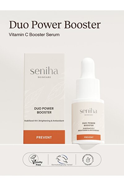 Seniha Skincare مصل فيتامين C ومضاد للعيوب وتفتيح البشرة - معزز الطاقة المزدو...