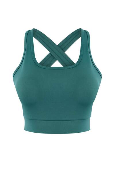 ترينديول كوليكشن حمالة صدر رياضية مغطاة باللون الأخضر الزمردي للغوص/السباحة T...