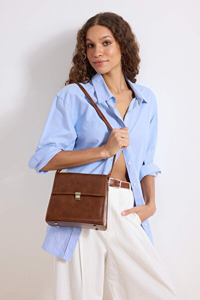 TRENDYOL SHOES Taba Mini-Größe Damen-Umhängetasche TAKSS26OC00040