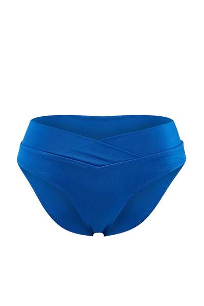 ترينديول كوليكشن أزرق بلون الكوبالت بيكيني عادي بقصة على شكل حرف V وحزام خصر ...