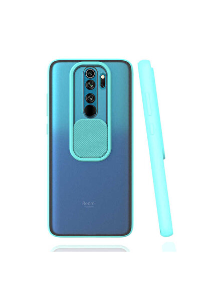 noktaks Xiaomi Redmi Note 8 Pro Kılıf Kamera Sürgü Mat Arka Yüzey Renkli Çerç...