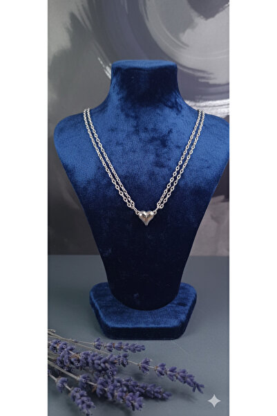 NAS fashion 2'li Mıknatıslı Kalpli Çift Sevgili Arkadaşlık Kolyesi