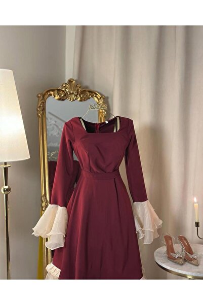 vanus fashion 5825 -فستان ميدي (لونين)