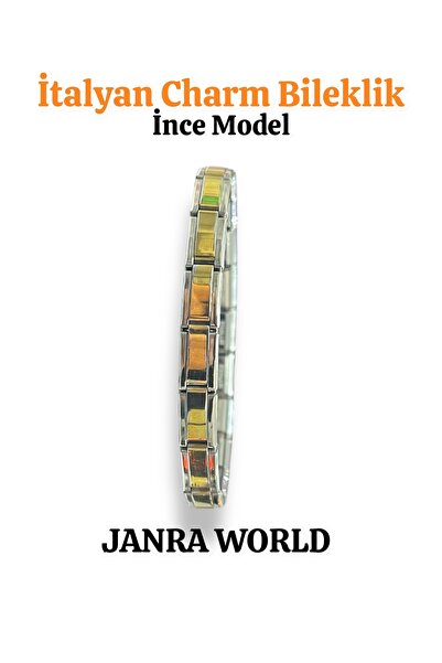 JANRA WORLD سوار سحر إيطالي – ستانلس ستيل، يناسب أي معصم (موديل رفيع)
