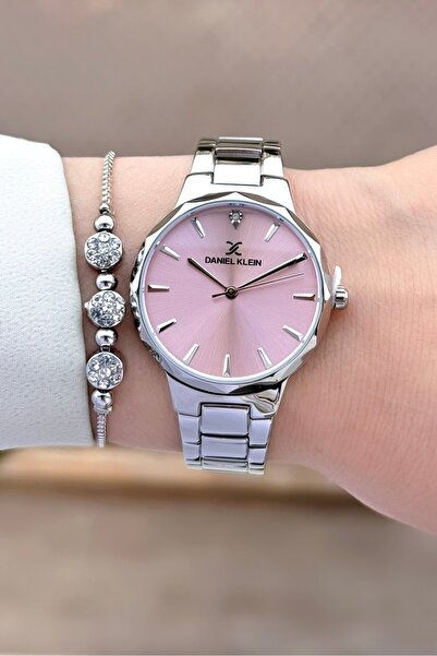 Daniel Klein Kadranı Pembe Kordonu Silver Renk 24 Ay Garantili Kadın Kol Saat...