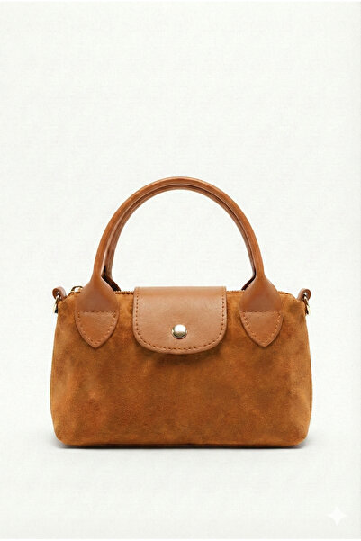 PurpleART حقيبة يد وكتف صغيرة من جلد الغزال للنساء مقاس 13×20 سم