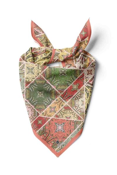 Vissona 100% Silk Headscarf for Women - 22"x 22" inch Hair Scarf Ethnic Patte...