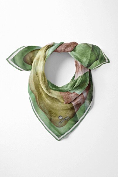 Vissona %100 İpek Kadın Desenli Bandana 80x80