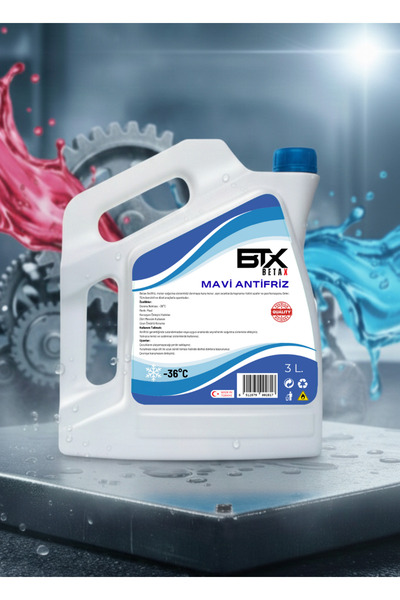 Betax Antifriz -36 Derece 3lt Mavi Radyatör Ve Güneş Enerjisi Antifrizi