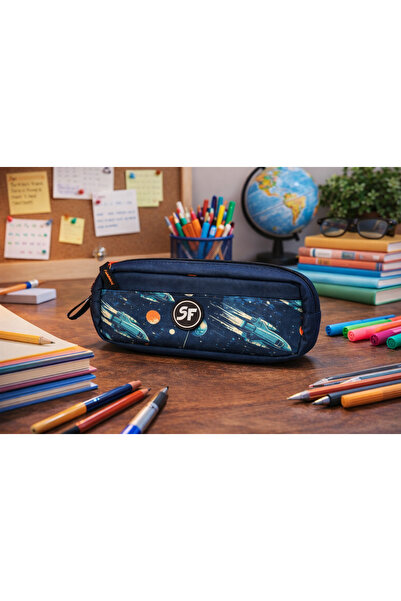 School Friendly Penar Neechipat School Friendly – Etui 2 Fermoare „Space Expl...