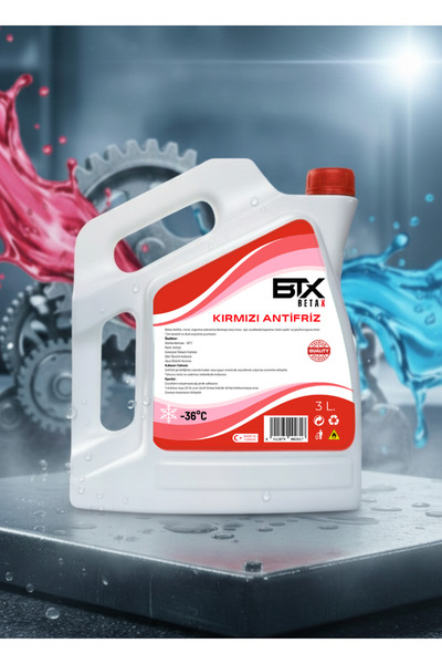 Betax Antifriz -36 Derece 3lt Kırmızı Radyatör Ve Güneş Enerjisi Antifrizi