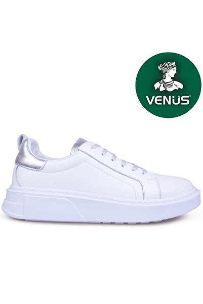 Venüs Γυναικεία casual παπούτσια Comtek από γνήσιο δέρμα ορθοπεδικά ΛΕΥΚΑ